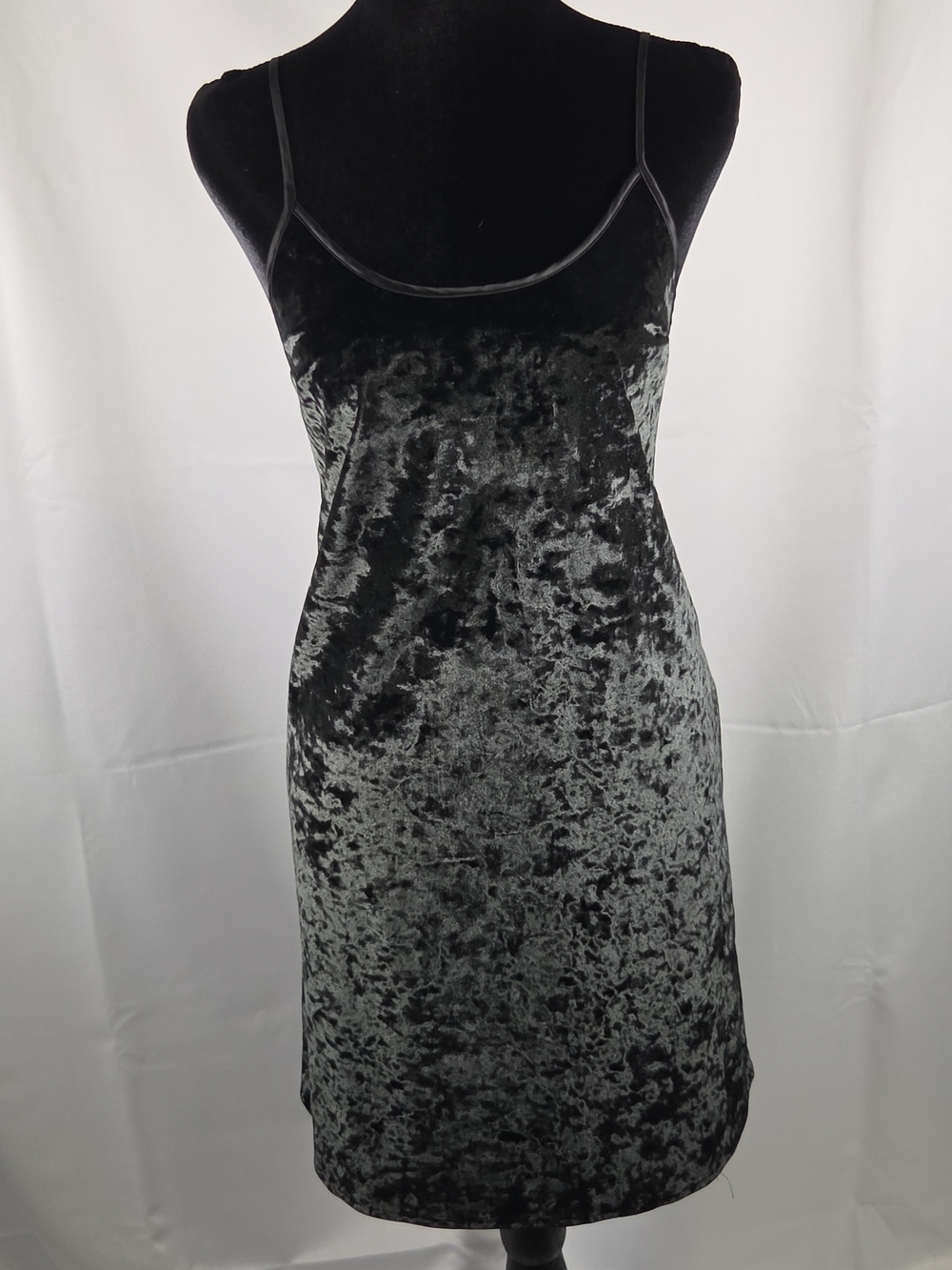Victoria's Secret Crushed Velvet Slip Dress - Black Size XS